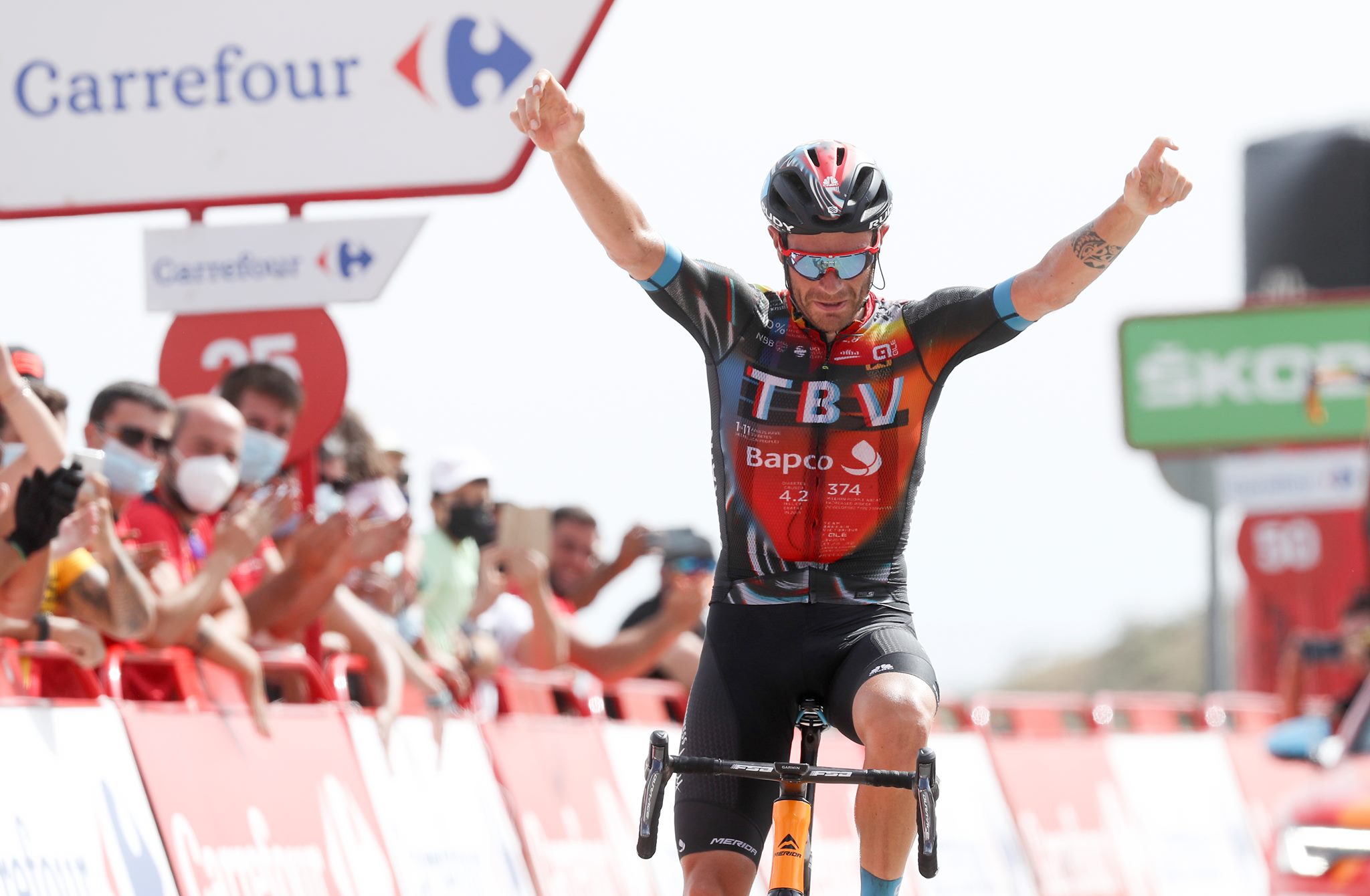 Damiano Caruso vince la nona tappa della Vuelta a Espana 2021 (foto Photo Gomez Sport)