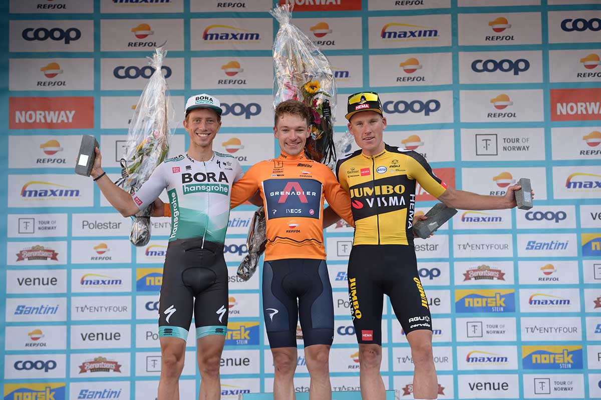 Il podio finale del Tour of Norway 2021
