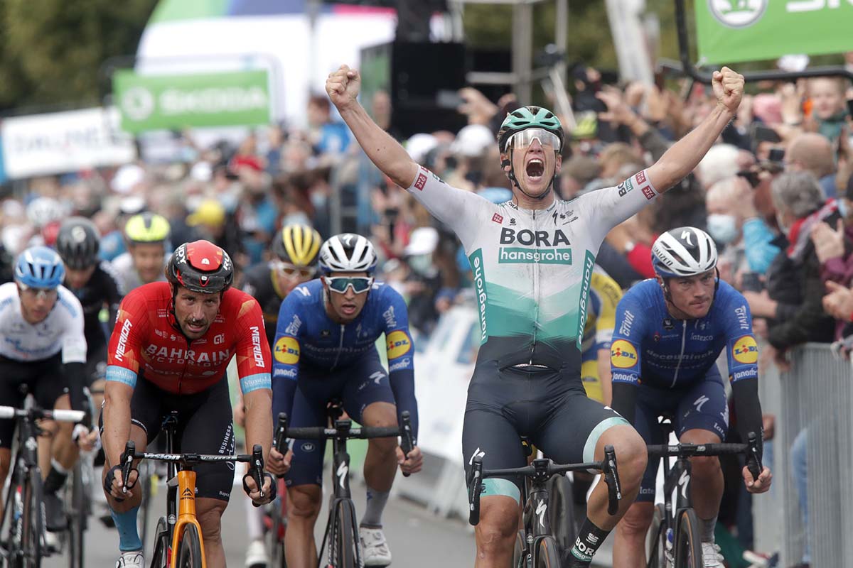 Pascal Ackermann vince la prima tappa del Deutschland Tour 2021 (foto BettiniPhoto)