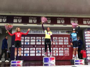 Il podio finale del Simac Ladies Tour 2021