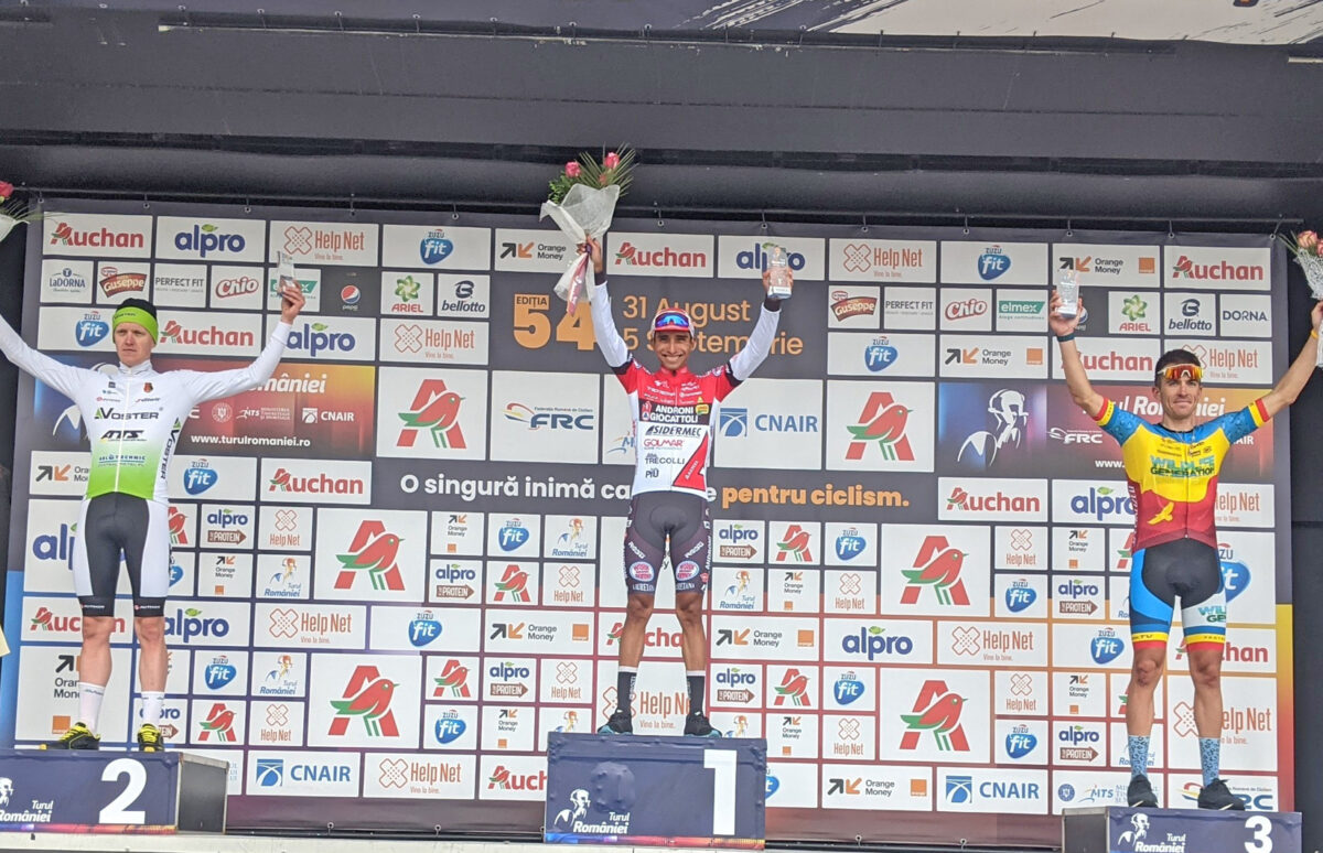 Il podio della prima tappa del Turul Romaniei