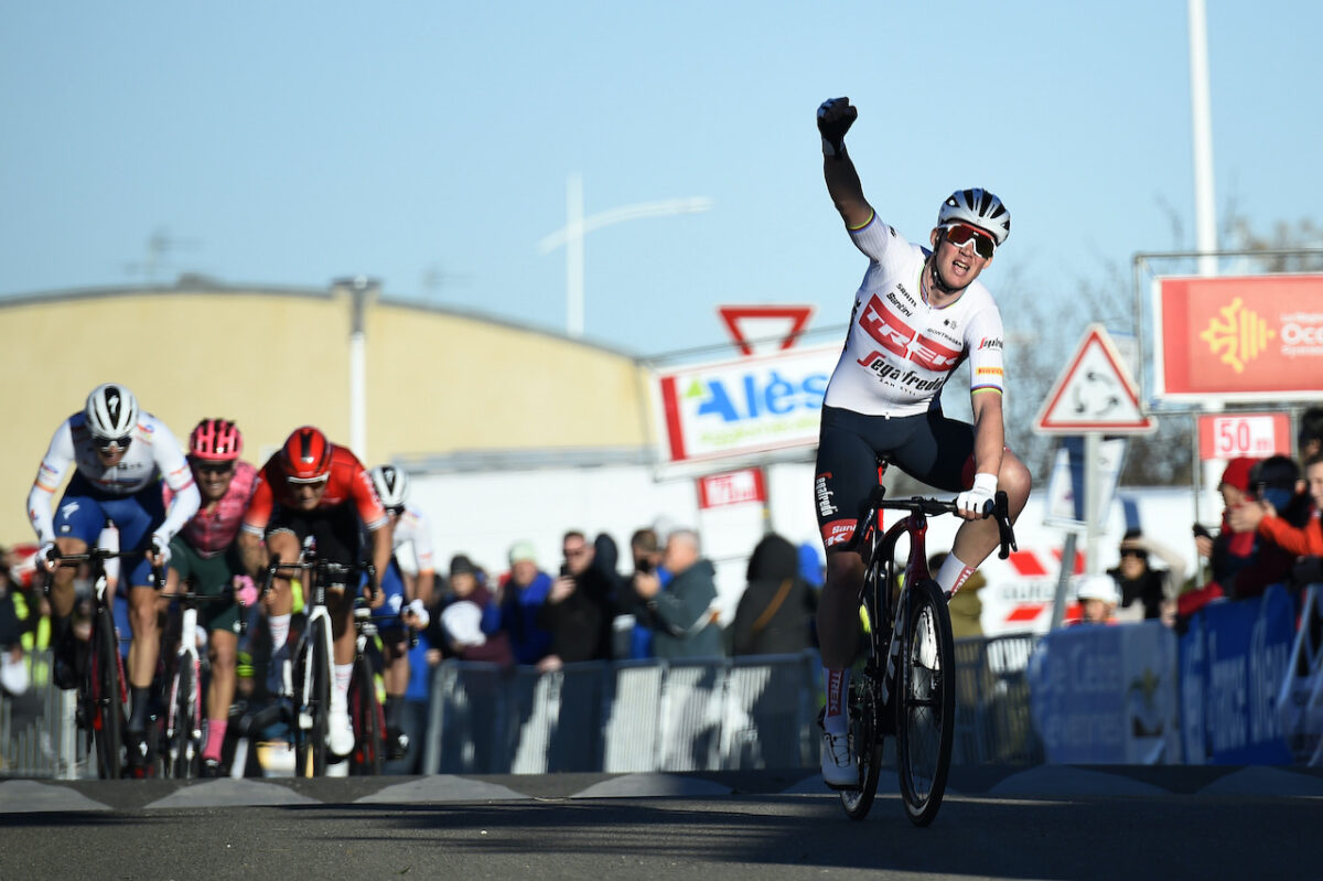 Mads Pedersen vince la prima tappa dell'Etoile de Bessèges (foto SprintCyclingAgency)