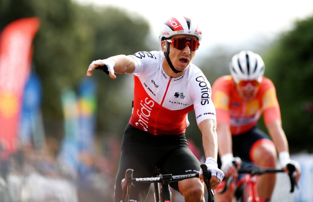 Bryan Coquard vince la seconda tappa dell'Étoile de Bessèges 2022 (foto Getty Images/Cofidis)