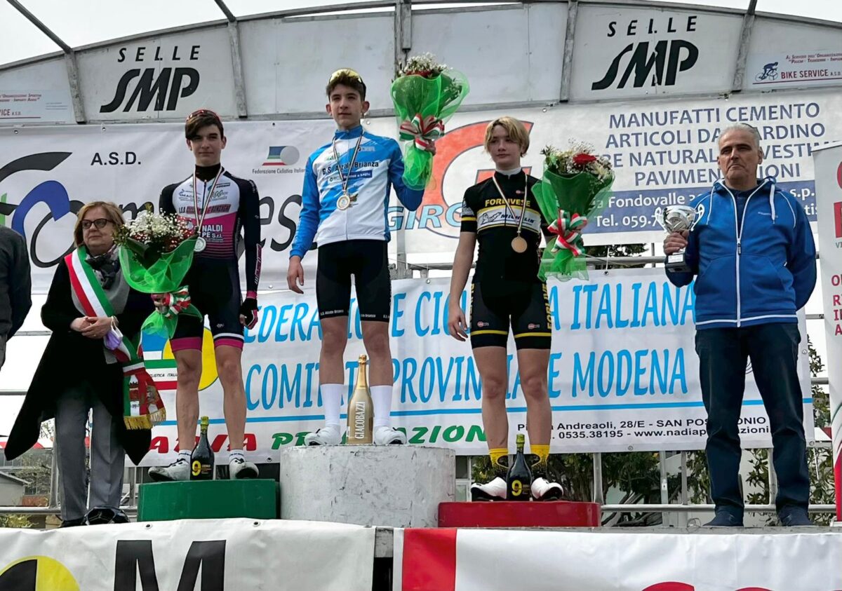 Il podio Esordienti 2° anno a Vignola