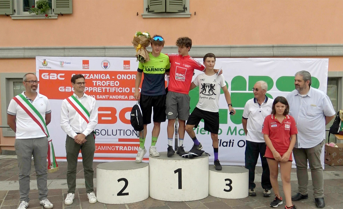 Il podio della 35° Gazzaniga - Onore
