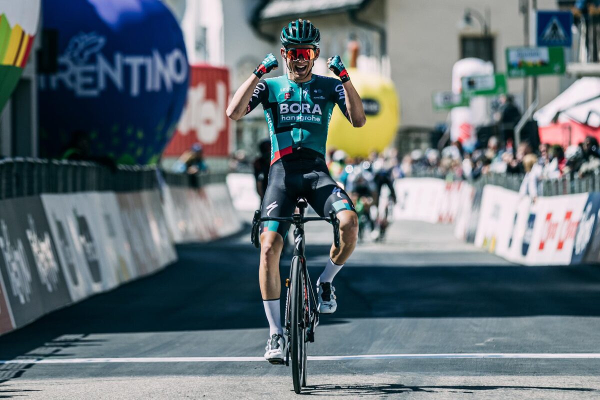 Lennard Kämna vince la terza tappa del Tour of the Alps 2022 (foto Tornanti)