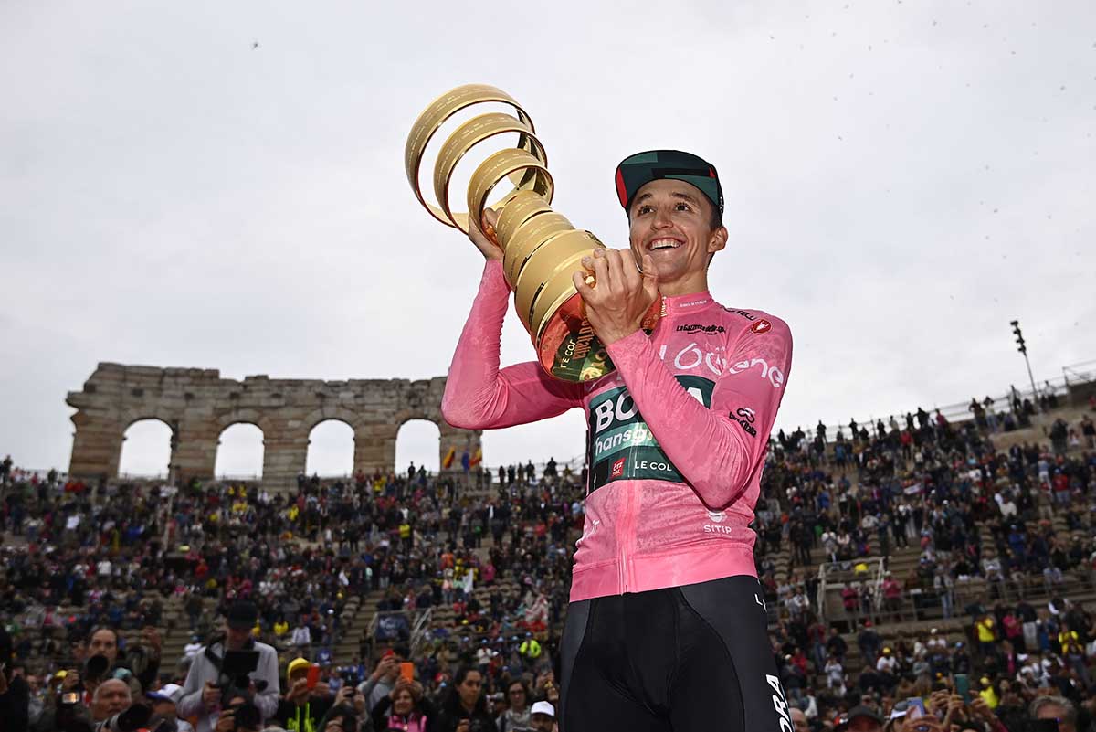 Jai Hindley vincitore del 105° Giro d'Italia 2022 (foto La Presse)