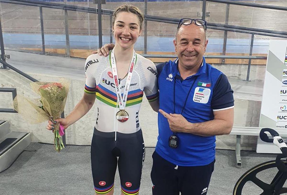 Martina Fidanza, oggi impegnata agli Europei pista a Grenchen