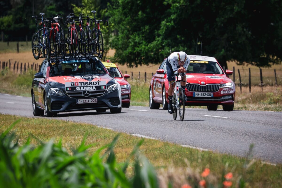 Filippo Ganna vince la quarta tappa a cronometro del Criterium du Dauphine 2022 (foto ASO)
