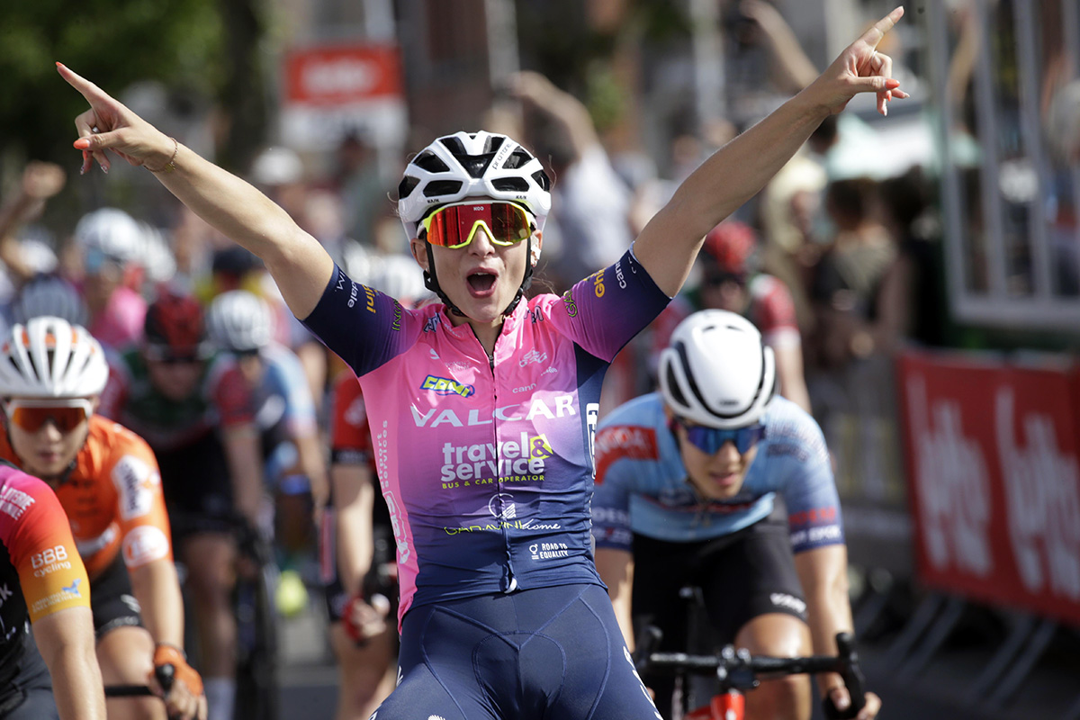 Chiara Consonni wins the SPAR Flanders Diamond Tour - credit Cor-Vos