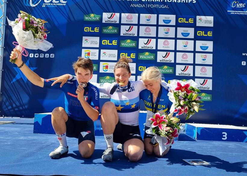 Giorgia Marchet, seconda nell'XCC all'Europeo di Anadia (credit Federciclismo)