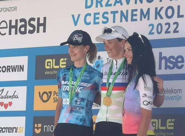 Il podio del Campionato Sloveno vinto da Eugenia Bujak