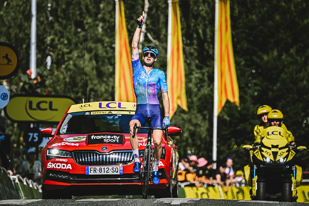 Hugo Houle vince la tappa 16 del Tour de France 2022 (foto A.S.O. / Pauline Ballet)