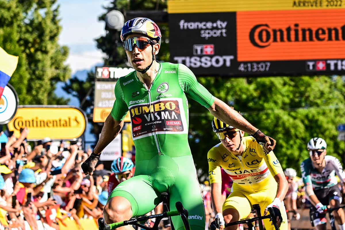 Wout Van Aert vince l'ottava tappa del Tour de France 2022 (foto A.S.O. / Pauline Ballet)
