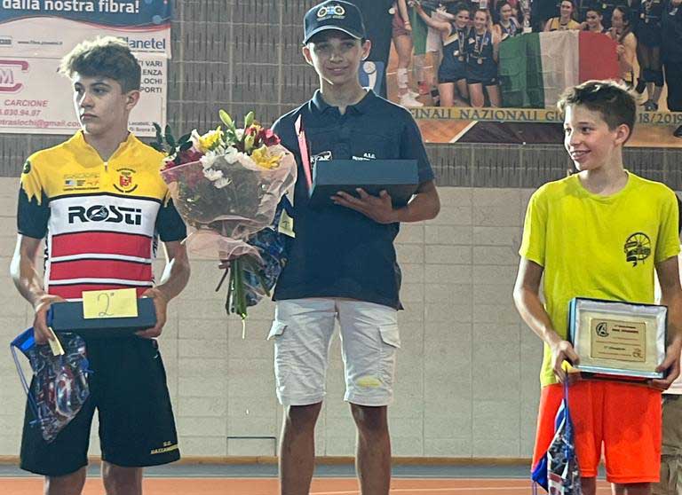 Il podio Esordienti 1° anno del Gp Bike Avengers