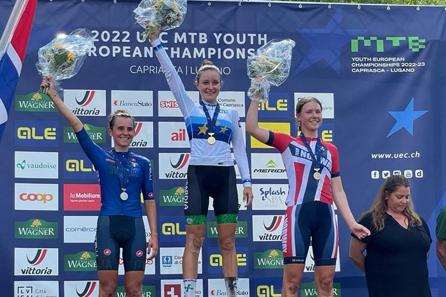 Arianna Bianchi ed Elisa Lanfranchi sul podio degli Europei giovanili mtb
