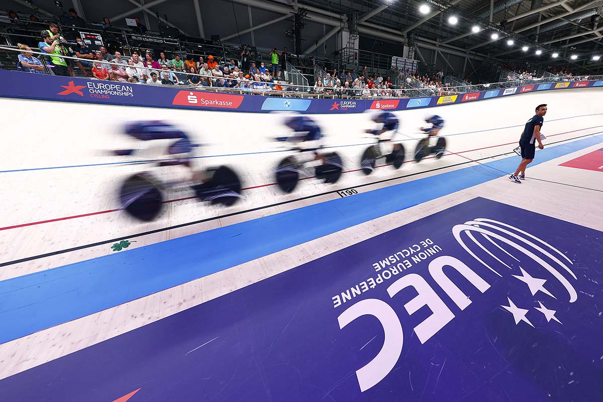 European Championships Munich 2022 - 2022 UEC Track Elite European Championships - Day 1 - 11/08/2022 - Women Team Pursuit - photo Luca Bettini/UEC/SprintCyclingAgency©2022