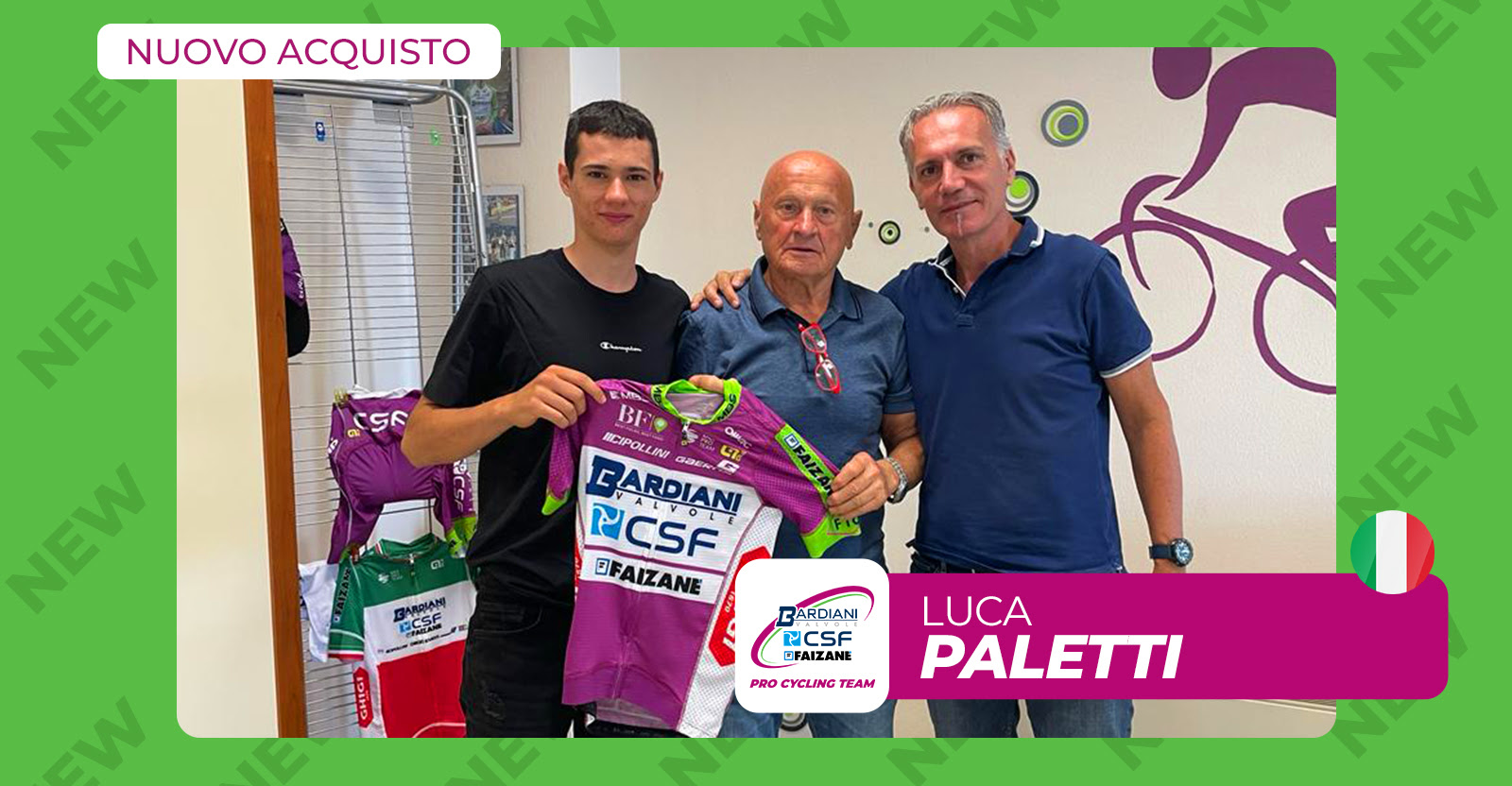 Luca Paletti al progetto giovani della Bardiani CFS