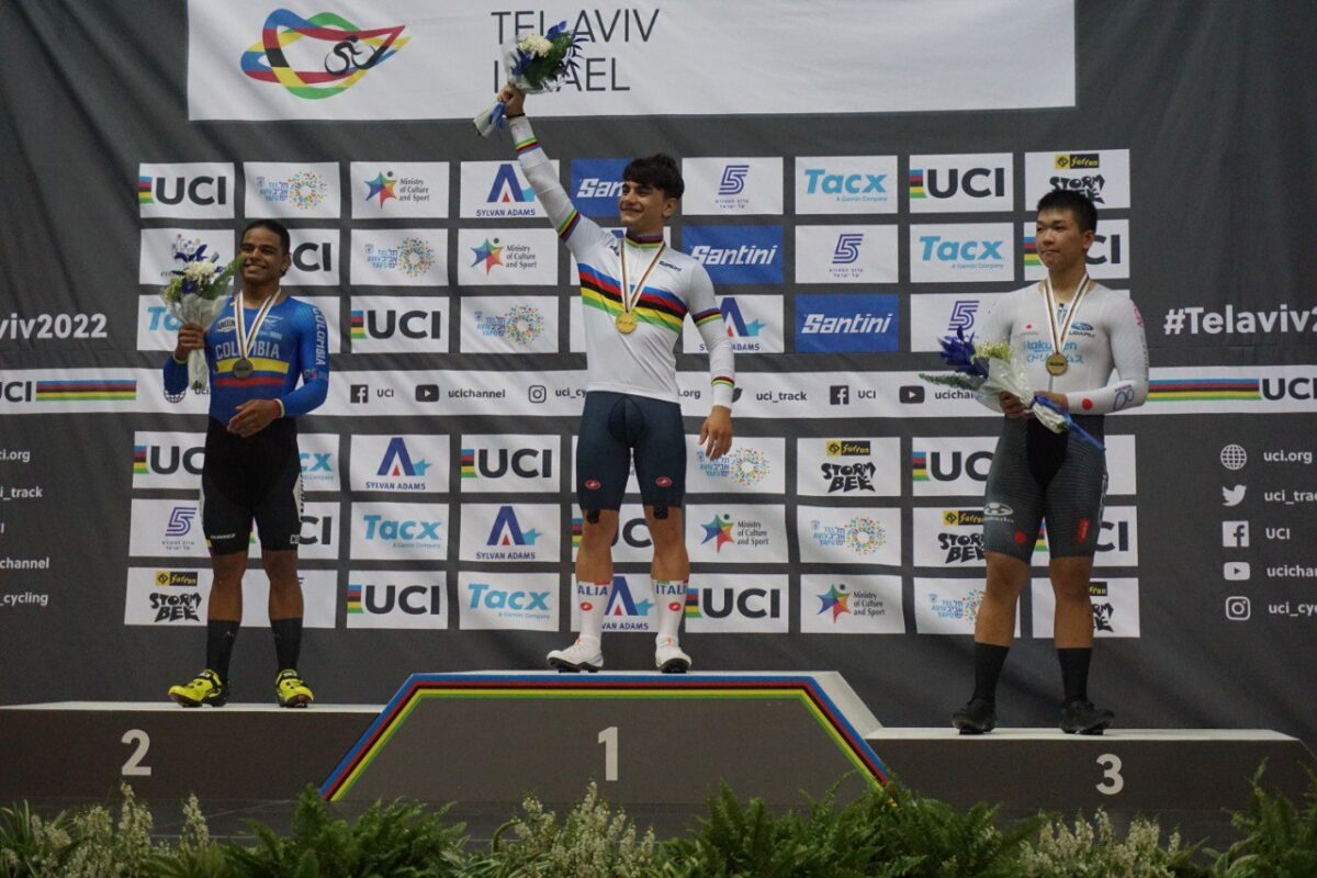 Mattia Predomo campione del mondo Keirin Juniores 2022