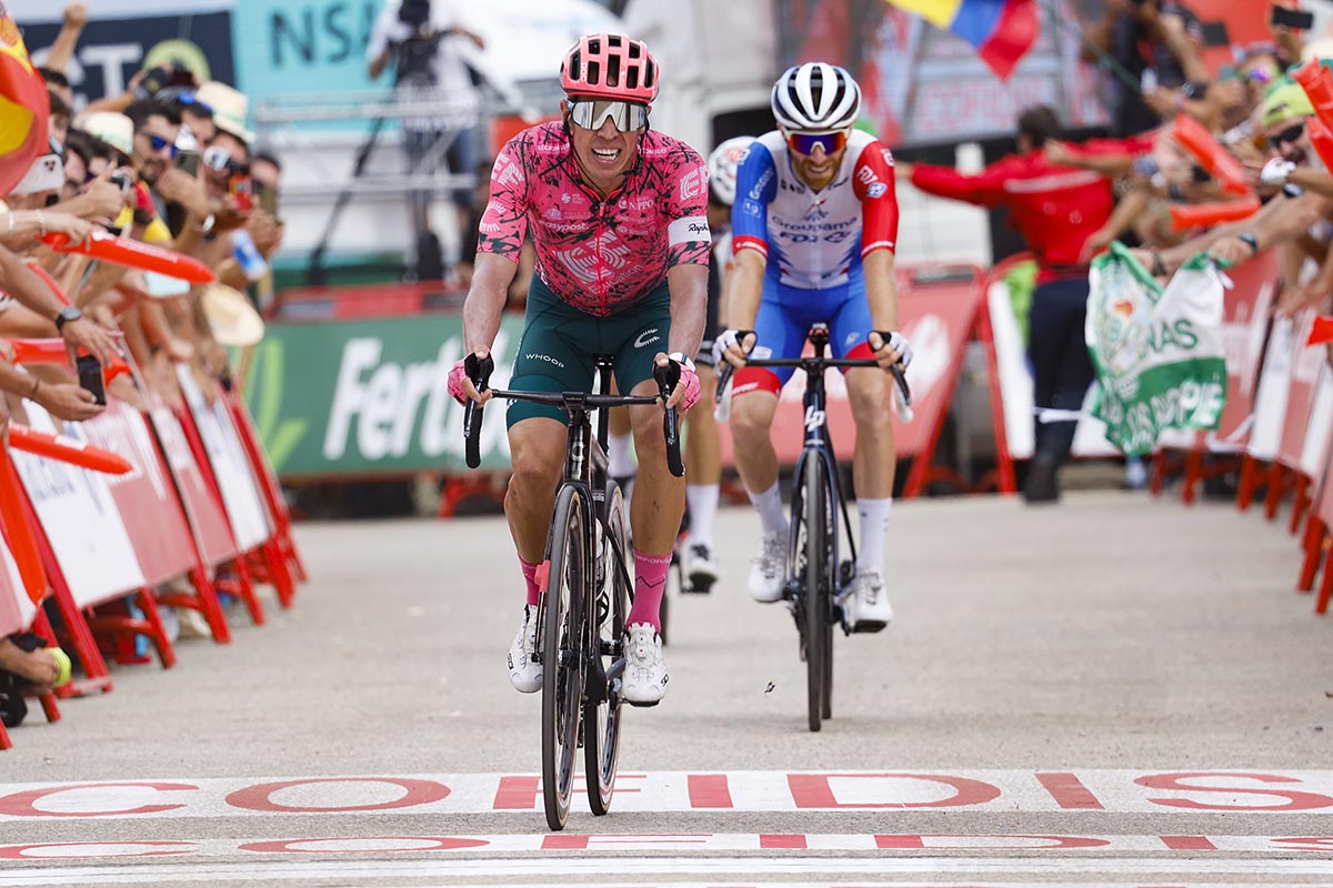 Rigoberto Uran vince la tappa 17 della Vuelta Espana 2022 (foto Unipublic/Sprint Cycling Agency)