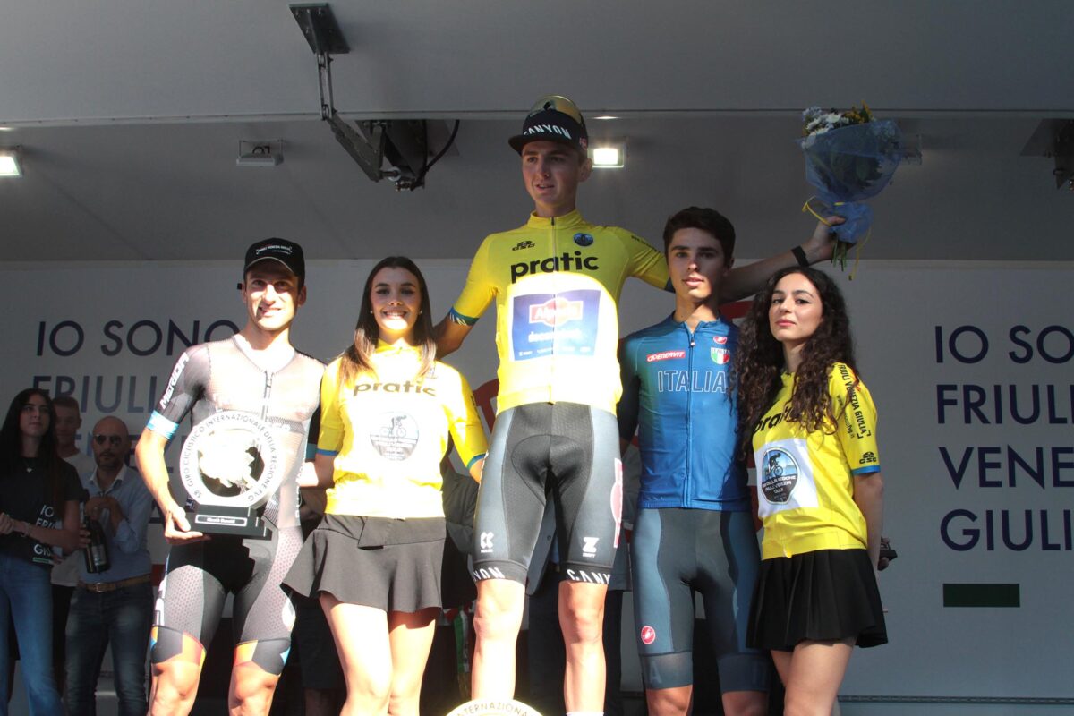 Il podio finale del Giro del Friuli 2022 (foto Bolgan)