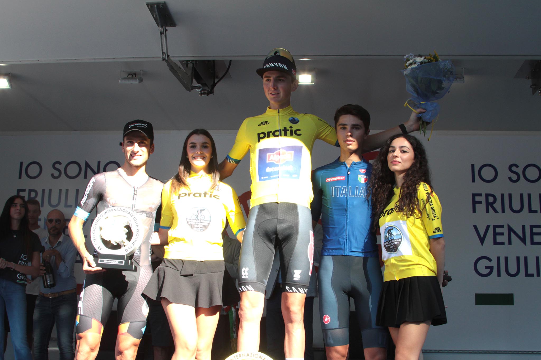 Il podio finale del Giro del Friuli 2022 (foto Bolgan)