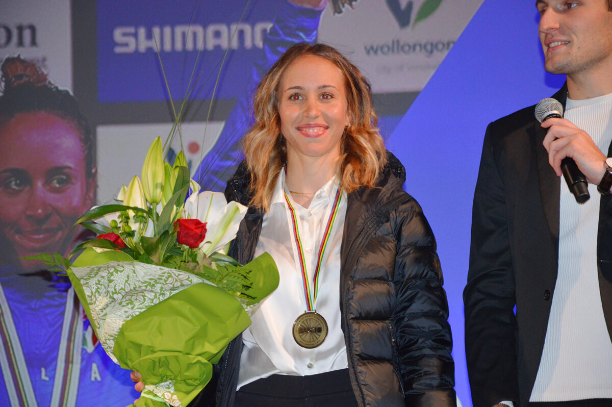 Silvia Persico, alla festa organizzata per il terzo posto al mondiale