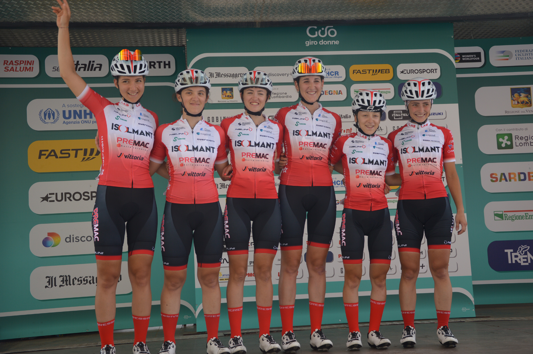 Isolmant Premac Vittoria al via del Giro Donne - Foto Flaviano Ossola