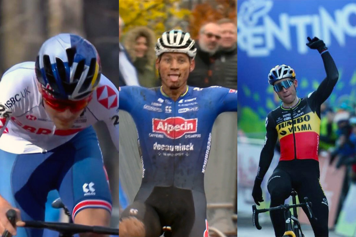 i tre tenori del cross; Pidcock, Van der Poel, Van Aert