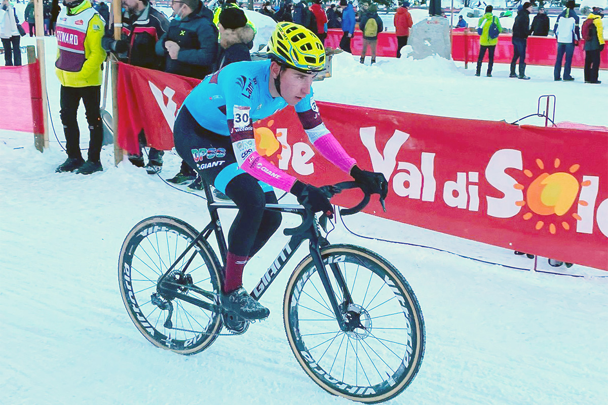 Tommaso Bergagna (DP66) in azione in Val di Sole nel 2021