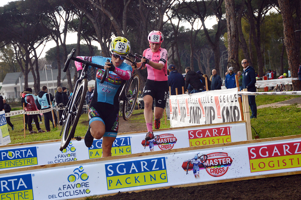 L'U23 Carlotta Borello (DP66 Giant SMP), seconda ai Campionati Italiani Ciclocross di Ostia Antica