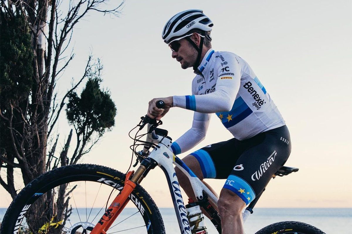 Fabian Rabensteiner, Wilier Triestina Pirelli Factory Team, al via della Mediterranean Epic