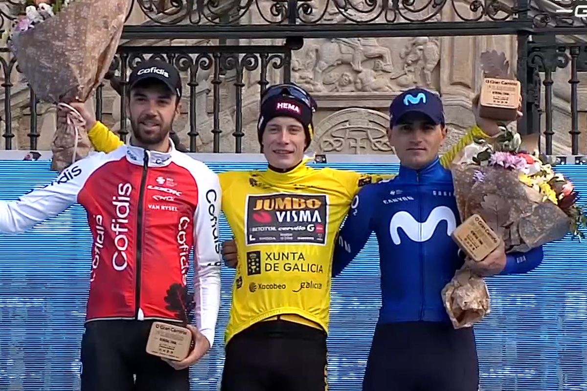 Jonas Vingeegard sul podio del O Gran Camino