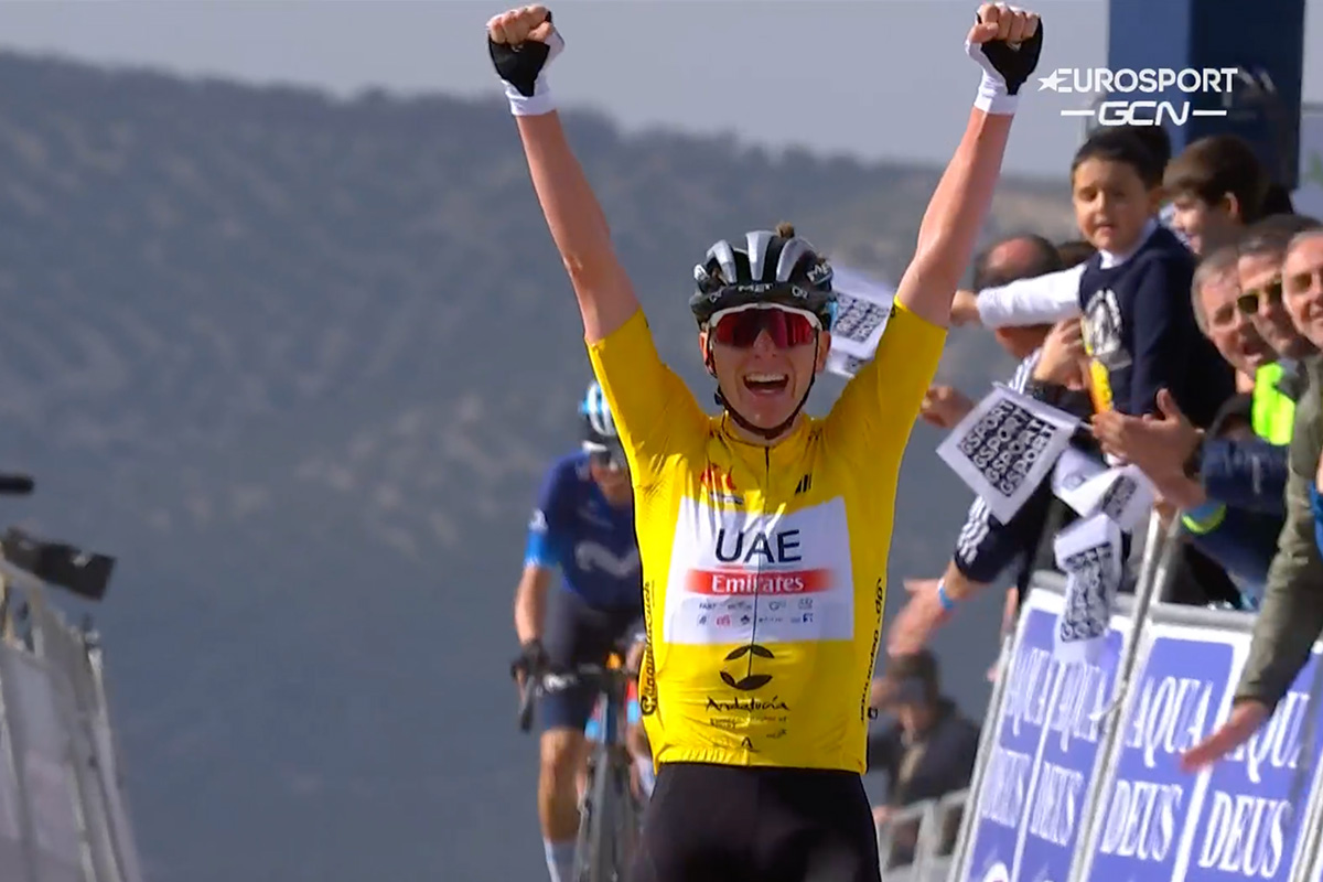Pogacar vince la seconda tappa della Vuelta a Andalucia