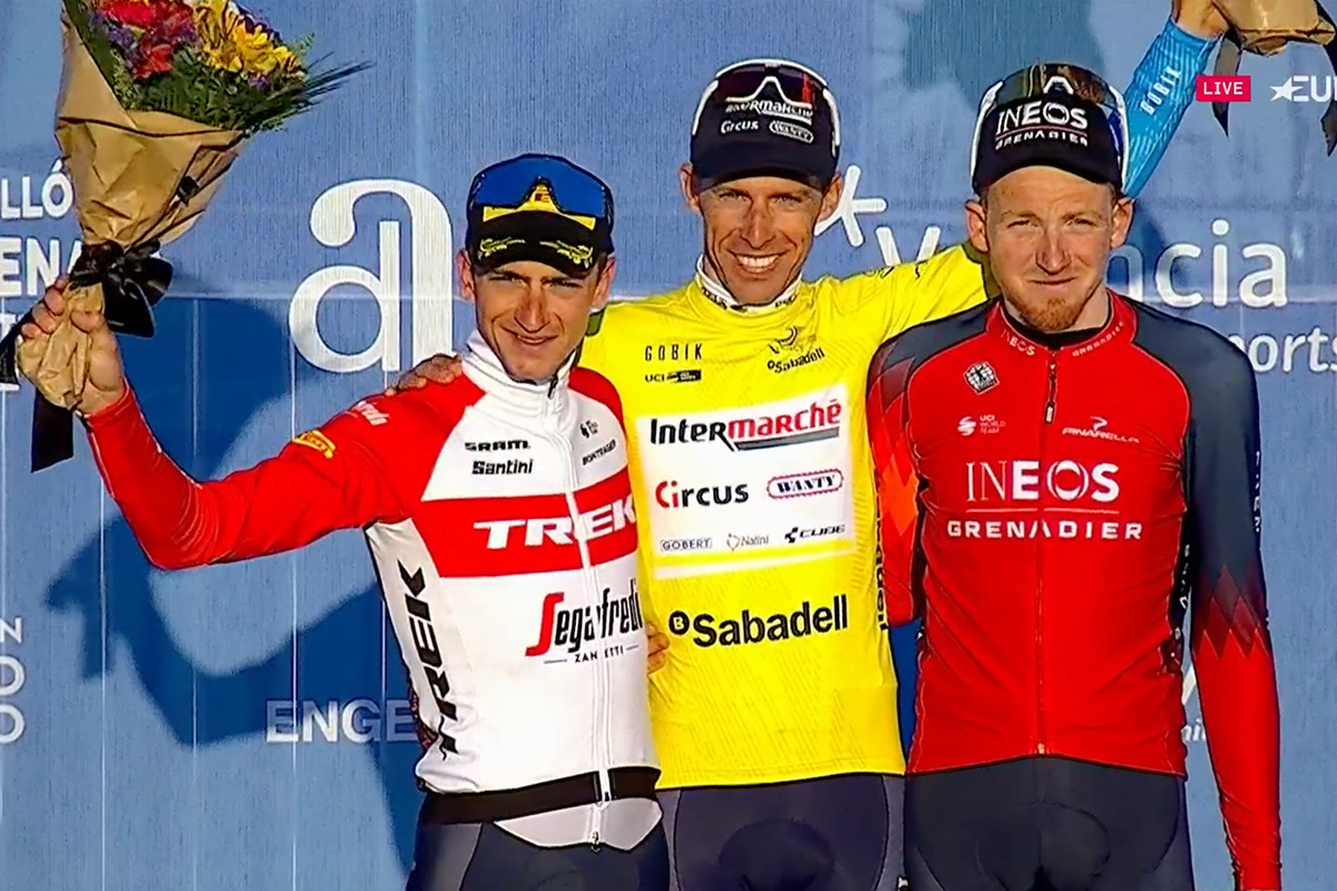 Rui Costa sul podio finale della Volta a la Comunitat Valenciana