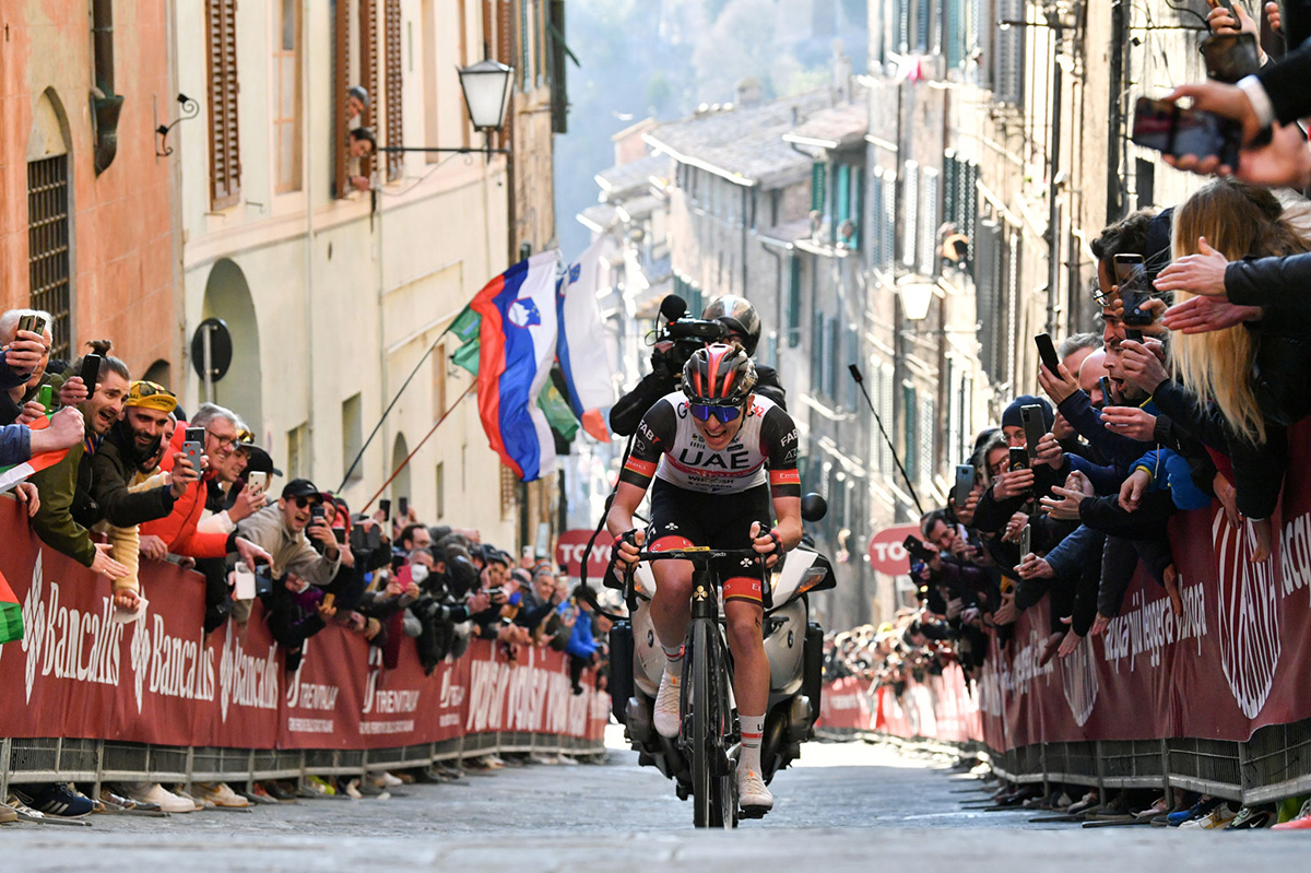 Tadej Pogacar, vincitore delle Strade Bianche 2022 - credit LaPresse