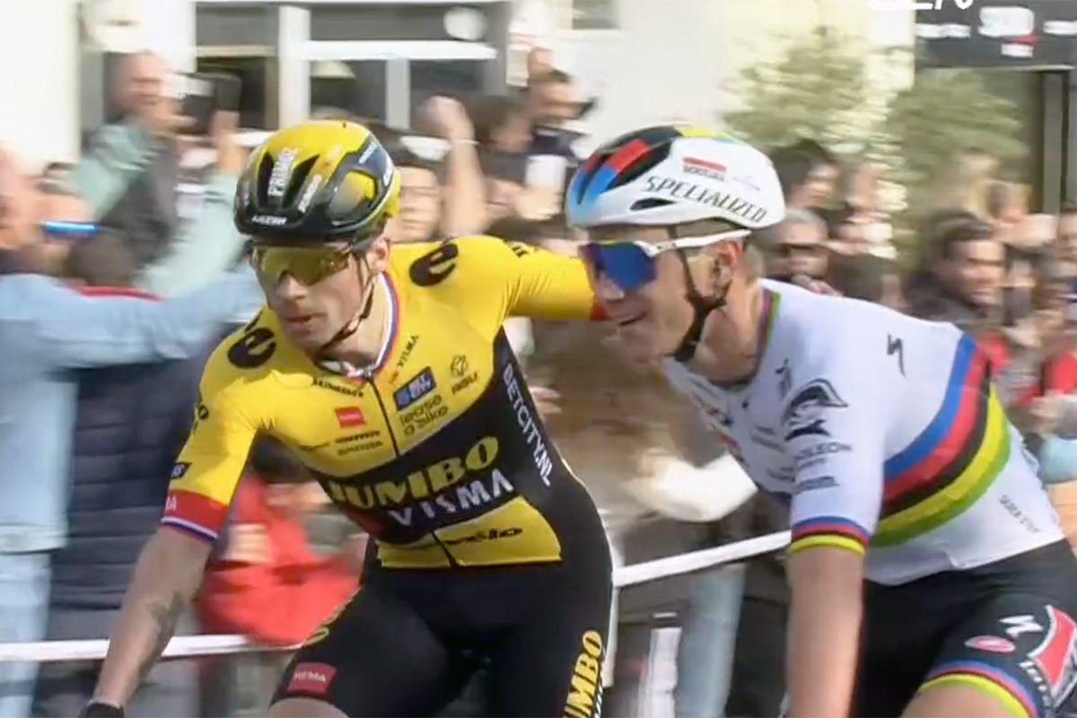 Roglic batte Evenepoel nella prima tappa con arrivo a Sant Feliu de Guíxols