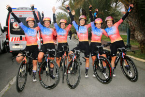UAE Development Team festeggia il successo nella prima tappa del Trofeo Ponente in Rosa - Foto F.OSSOLA