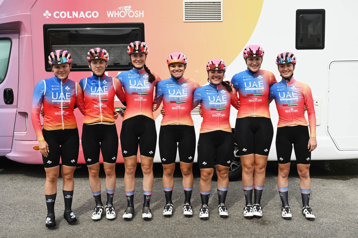 La formazione di UAE Devo Team, quinte a Buttrio per merito di Sara Fiorin - credit Diego Zanetti