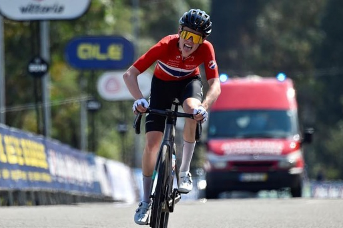 Jorgen Nordhagen, vincitore dell'Eroica Juniores 2023 - credit UEC
