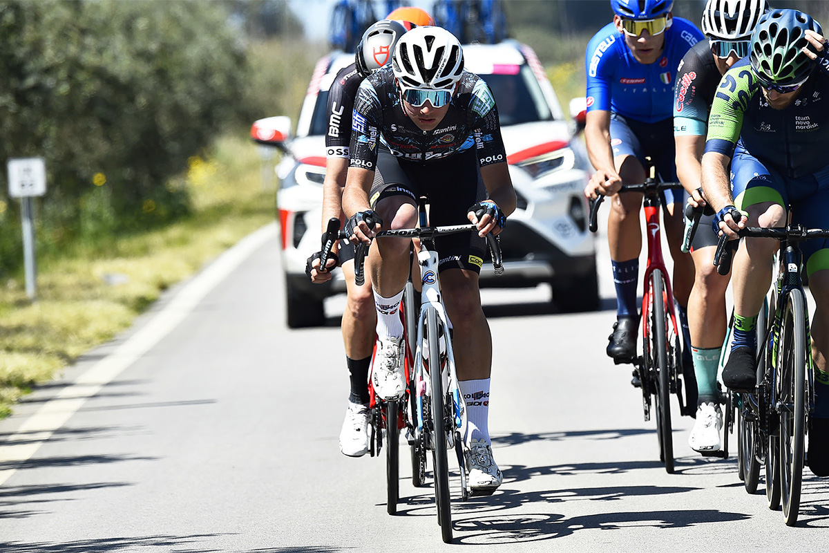 Nicolas Milesi (Colpack Ballan CSB) al Giro di Sicilia, l'anno prossimo passerà all'Arkea B&B Hotels Development Team