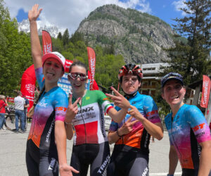 Bramati, Corvi, Marchet e Lechner (Trinx Factory Team) a Courmayeur - credit Alessandro Di Donato