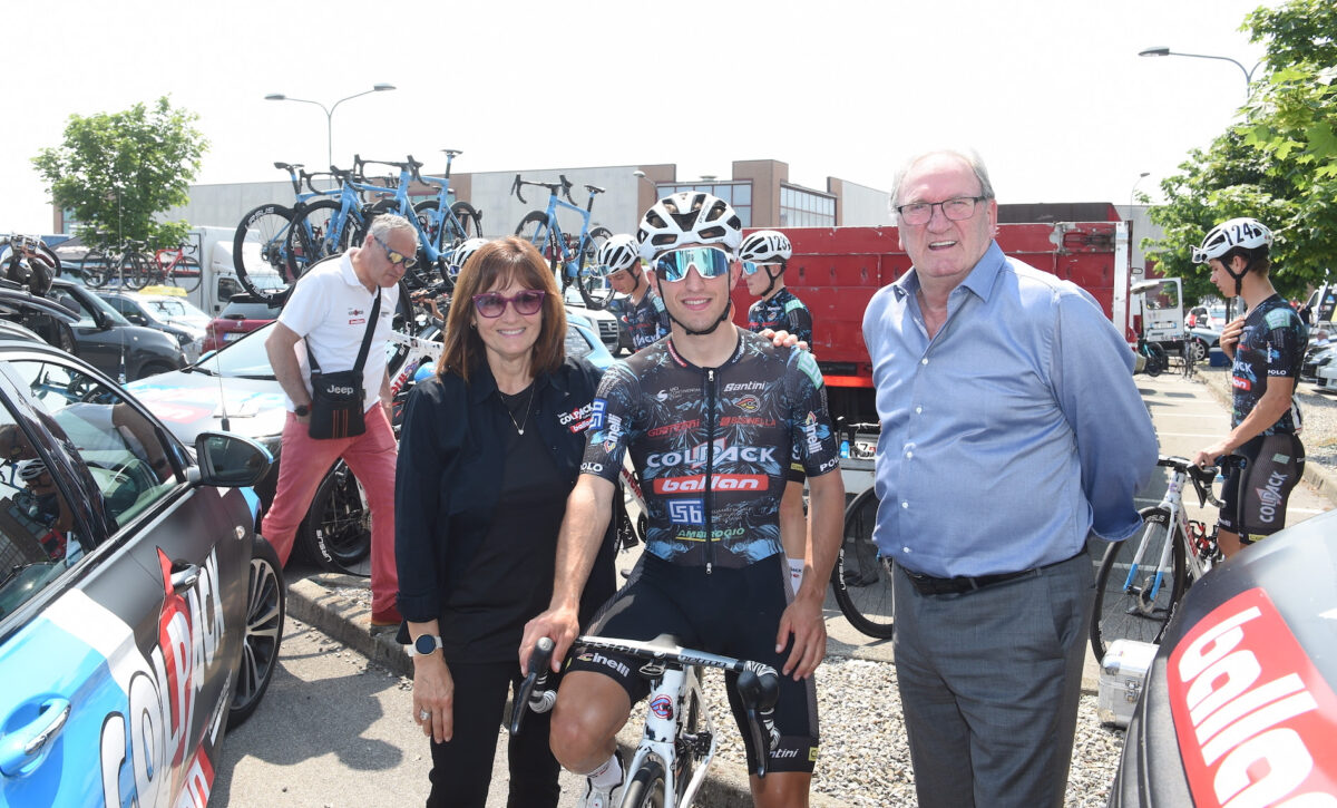 Colpack Ballan CSB il presidente Beppe Colleoni con Federica Pezzotta - credit Foto Rodella
