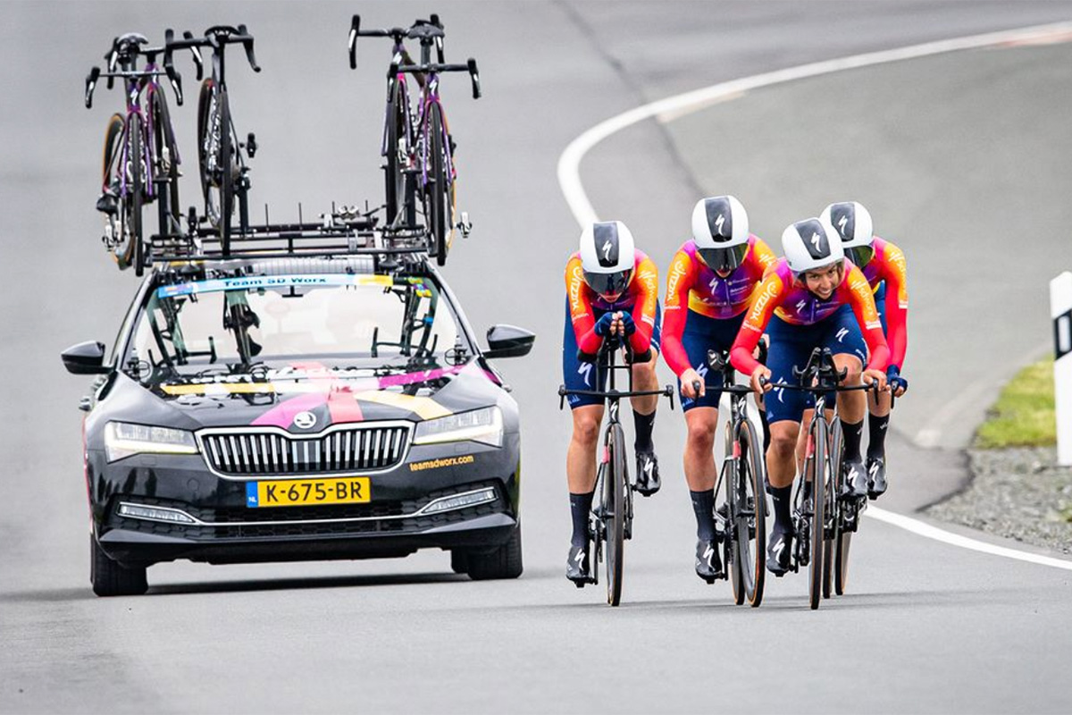 La Sd Worx, vincitrice della cronosquadre inaugurale dell'Internationale Lotto Thuringen Ladies Tour - credit Arne Mill