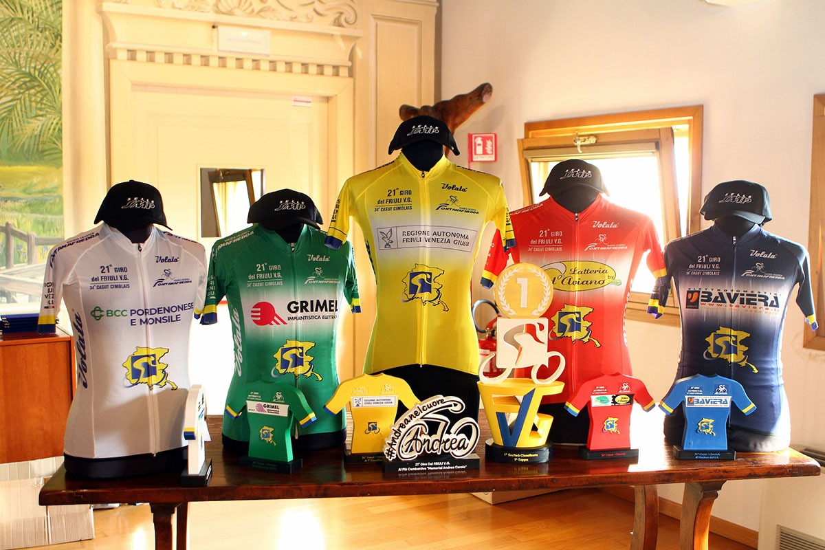 Le maglie del Giro del friuli juniores 2023 - Credits foto Bolgan