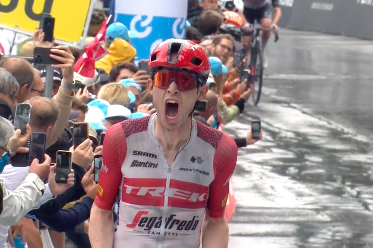 Mattias Skjelmose (Trek - Segafredo) vince la terza tappa del Tour de Suisse