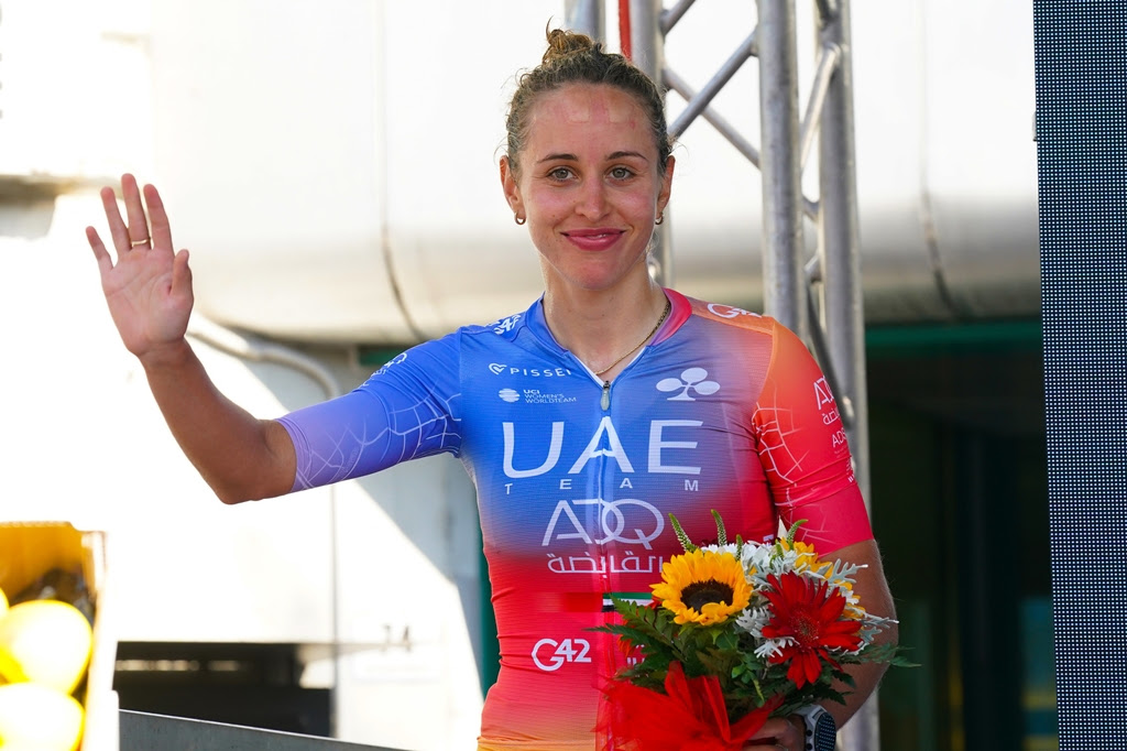 Silvia Persico sul podio degli italiani - credit Sprint Cycling Agency