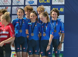 Gli azzurri sul terzo gradino del podio degli Europei mtb di Anadia - credit Federciclismo.it