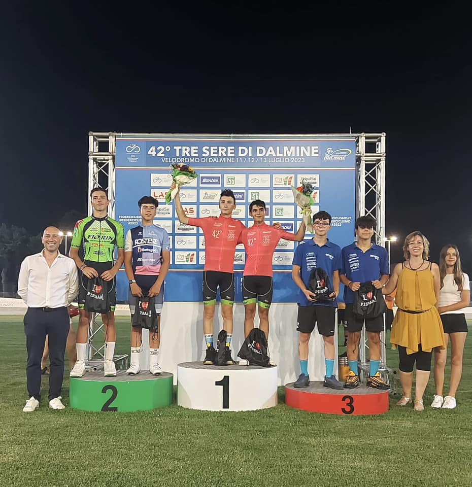 Il podio degli Esordienti della Tre Sere di Dalmine