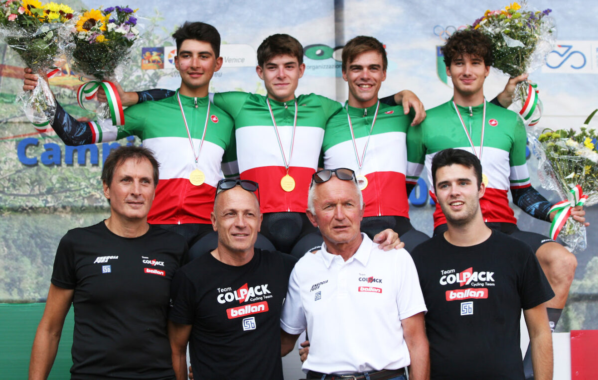 Team Colpack Ballan CSB a segno ai campionati italiani cronosquadre 2023 - credit Rodella